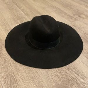 Black Wide Brim Hat